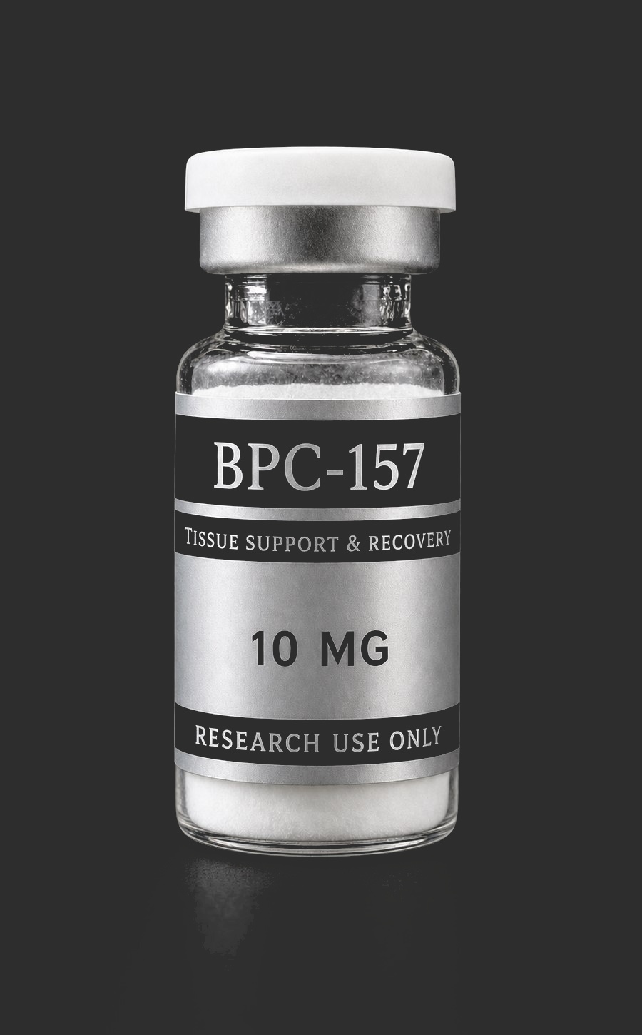 BPC-157 research vial, front view